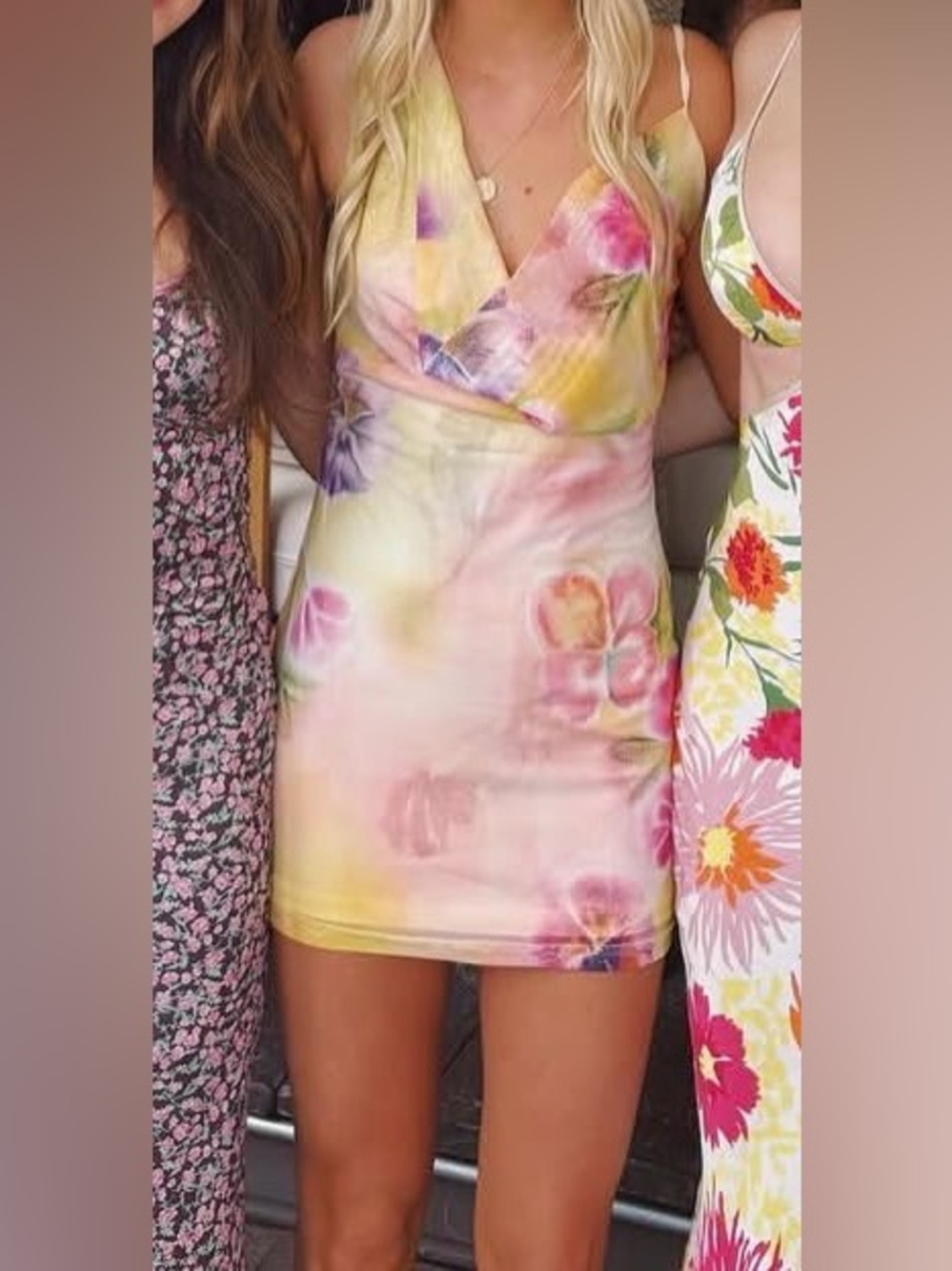 Peppermayo Floral Pastel Mini Dress